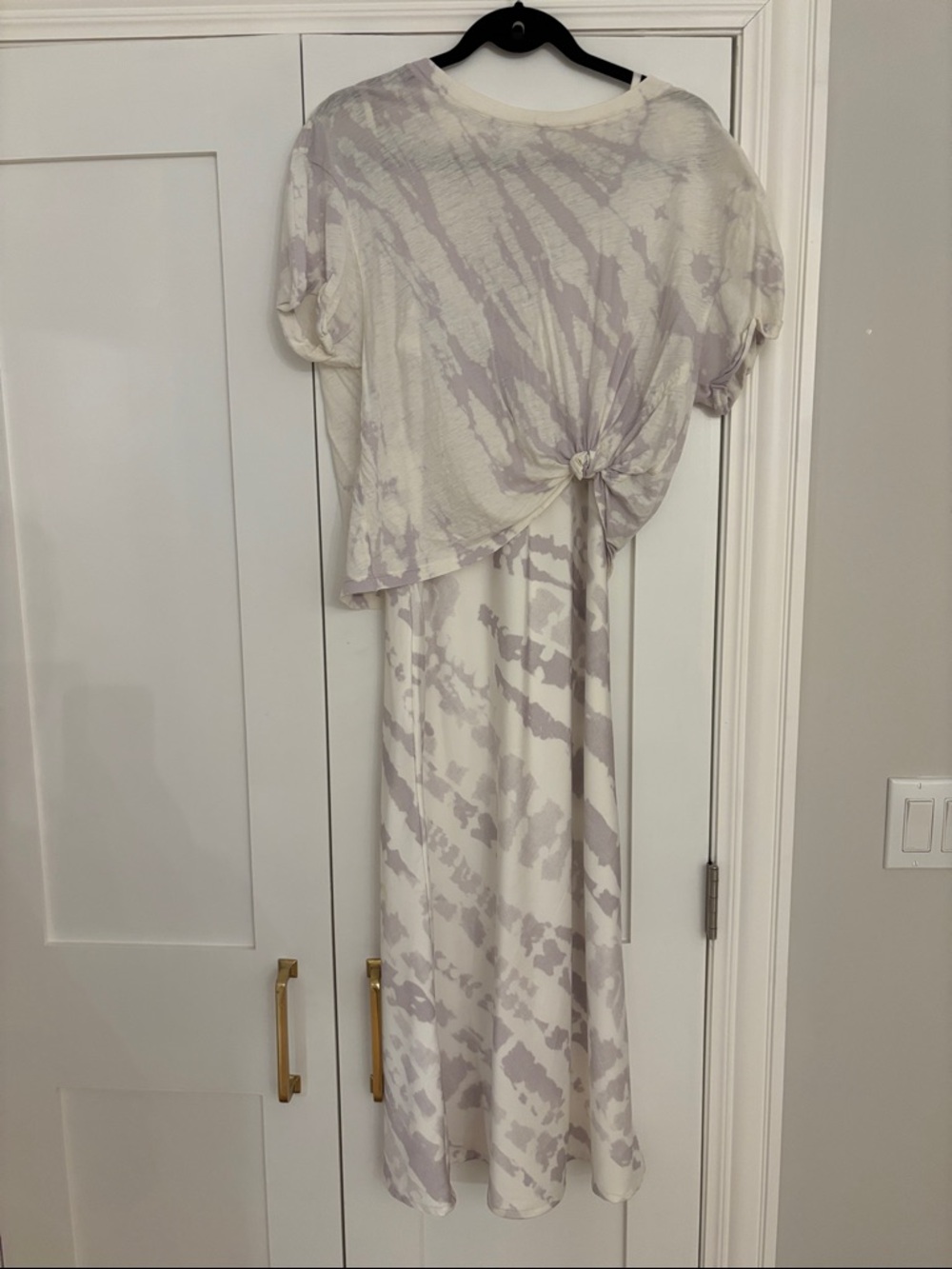 All SaintsTie-Front 2-piece Dress in Soft Lavender Tie-Dye